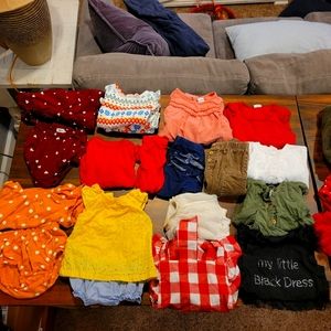 Huge Girls 6-12 Month Clothes Lot Summer Fall 18 Pieces